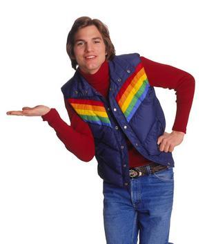 A not so stylish Kutcher, as he appeared in That 70s Show.